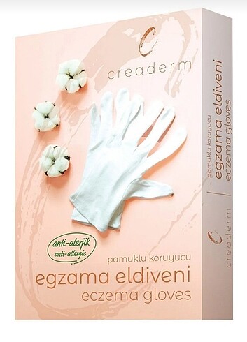 Yüzde Yüz Pamuklu Koruyucu Egzama Eldiveni Eczema Gloves.