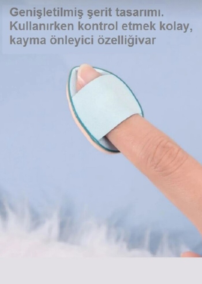 4 Adet Mini Kozmetik Puf Parmak Süngeri. Yüz Makyaj Sünger Kuru  - Görsel 3