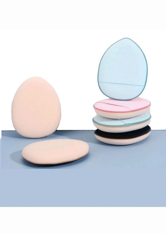 4 Adet Mini Kozmetik Puf Parmak Süngeri. Yüz Makyaj Sünger Kuru  - Görsel 4