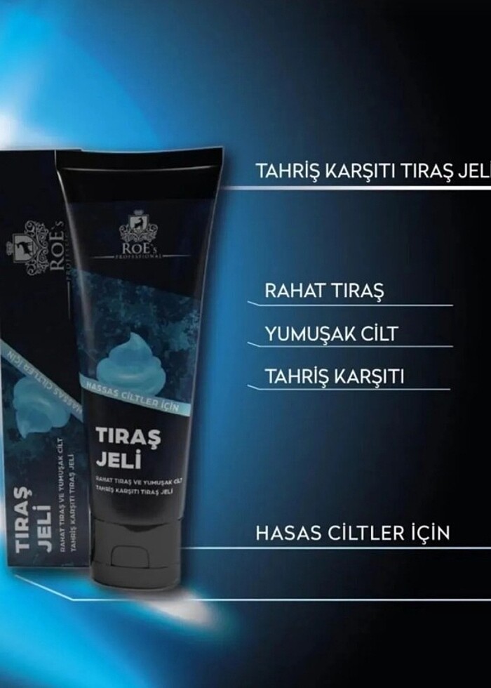 Roes Professional Tıraş Jeli 100 ML. Hassas ciltler için tahriş - Görsel 3