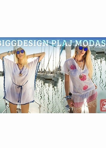 Yüzde 100 Pamuklu Plaj Elbisesi L/XL Beden.