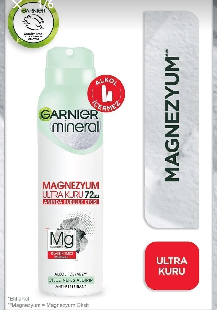 Garnier Mineral Magnezyum Ultra Kuru Kadın Deodorant - Görsel 4