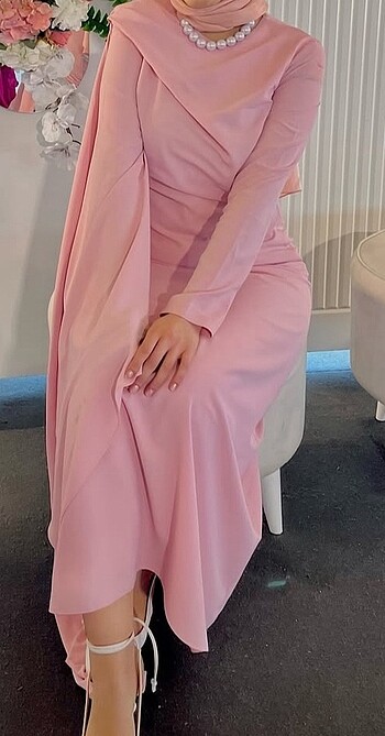 Trendyol & Milla Trendyol milla pembe pudra elbise.