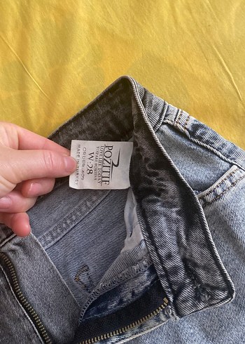 2K Gri Mavi Midi Denim Şort