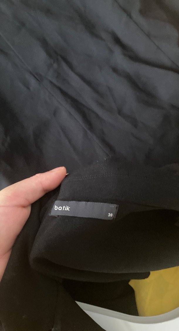 Kemerli Siyah Uzun Hamile Yeleği - Görsel 4