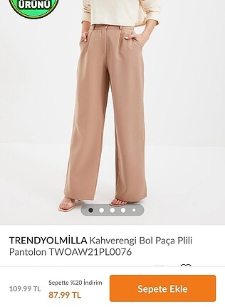 Bol paça kumaş pantolon