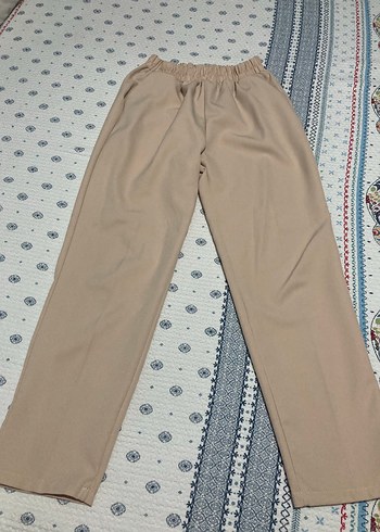 Bej Midi Kadın Kumaş Pantolon