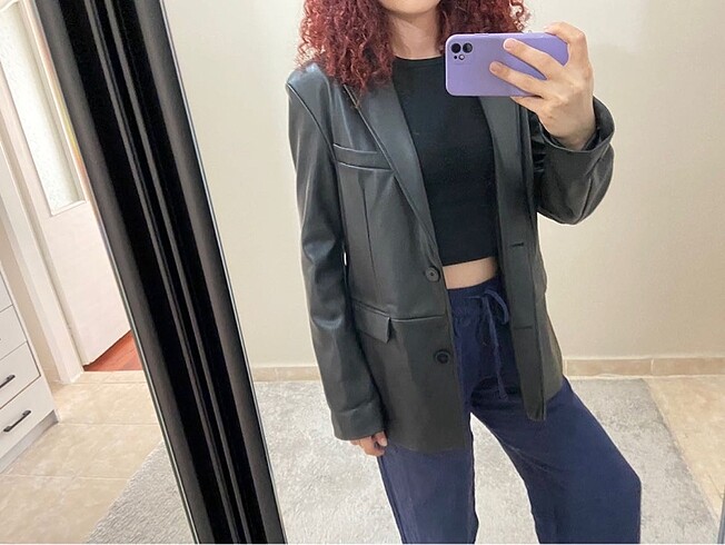 Bershka Bershka deri blazer