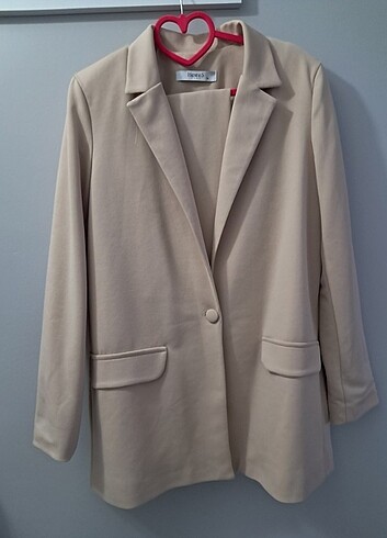 Krem blazer takım - Görsel 2