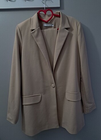 Krem blazer takım - Görsel 3