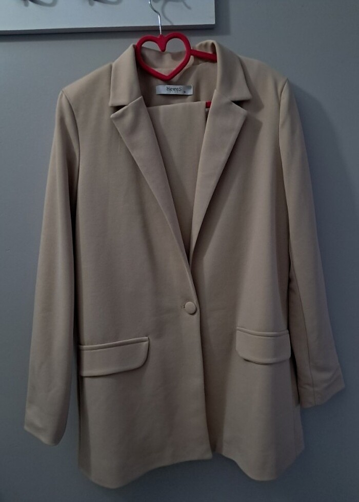 Krem blazer takım - Görsel 3