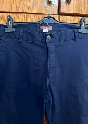 38 Beden Erkek Lacivert Kemerli Denim Pantolon