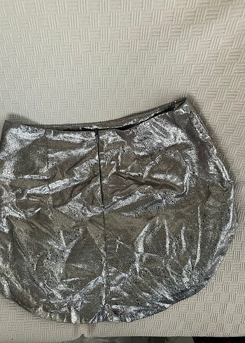 s Beden Kadın Gri Mini Kısa Pilili Şort