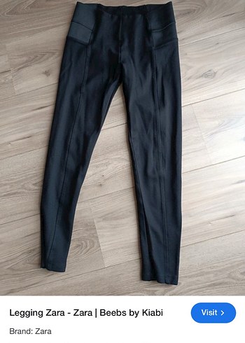 Zara Siyah Gotik Düz Midi Kadın Tayt - Görsel 2