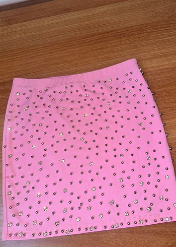 Pembe taşlı Mini Etek lolita - Görsel 2