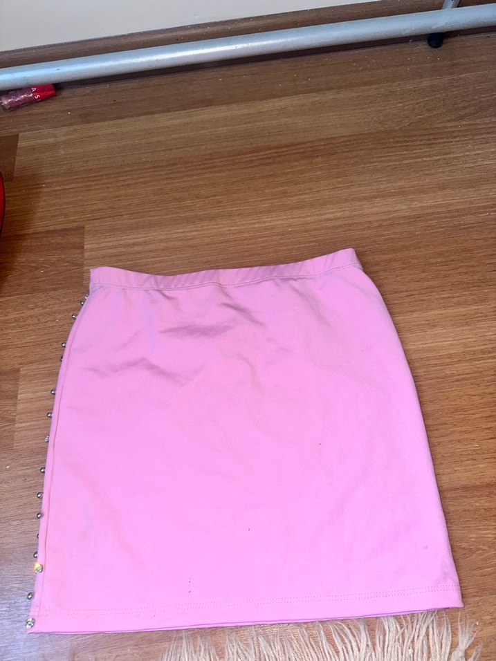 Pembe taşlı Mini Etek lolita - Görsel 3
