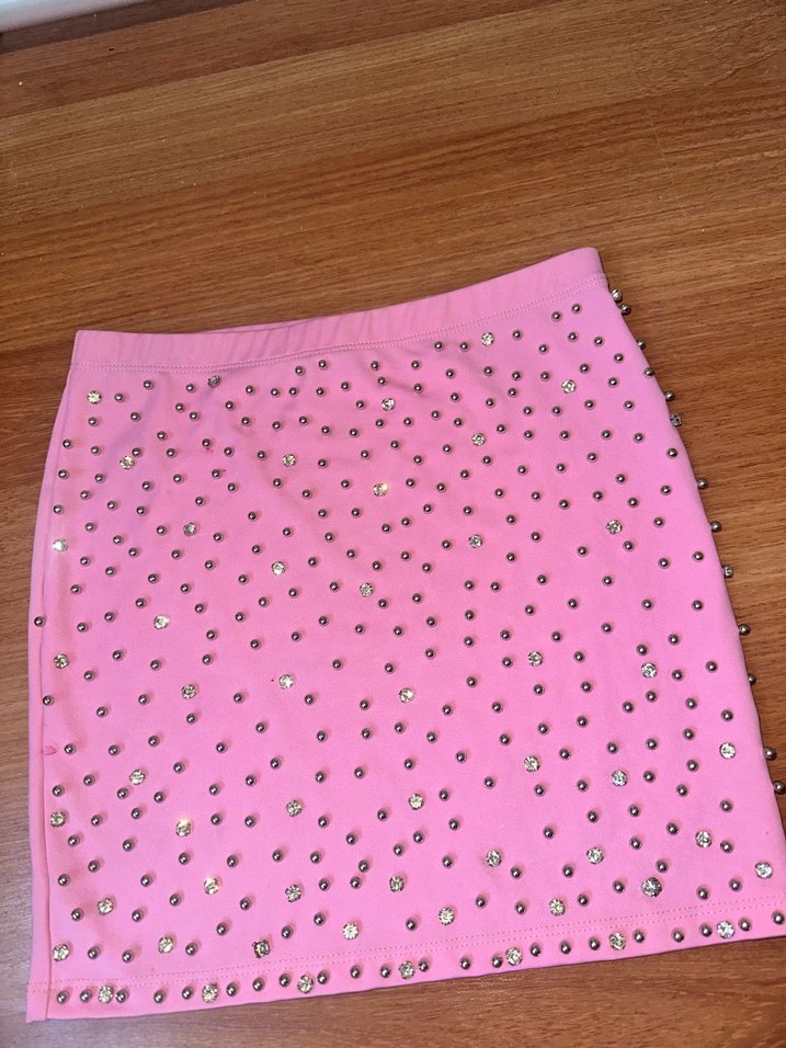 Pembe taşlı Mini Etek lolita - Görsel 2