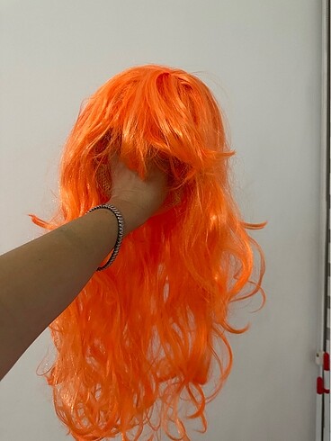 Beden turuncu Renk Cosplay peruk