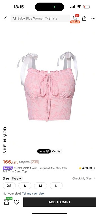 Shein top hemen teslim