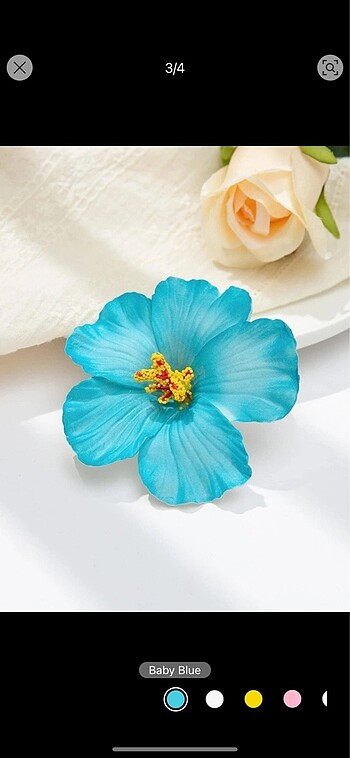 Shein çiçekli Aloha toka