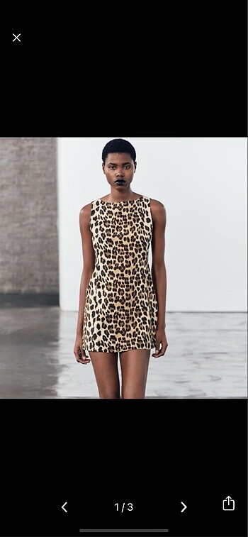 Zara leopar elbise