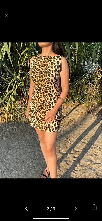 s Beden Zara leopar elbise