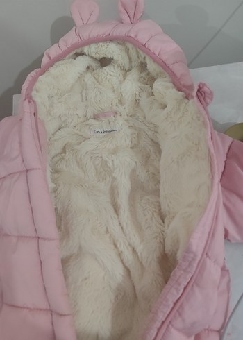 Kız Bebek Pembe Kürklü Tulumu - Görsel 5