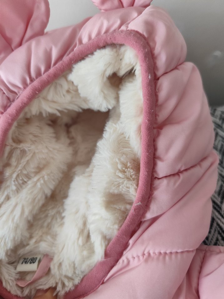 Kız Bebek Pembe Kürklü Tulumu - Görsel 3