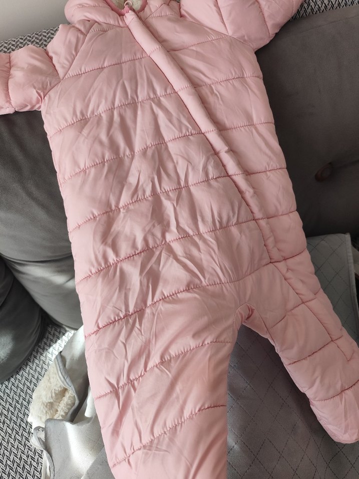 Kız Bebek Pembe Kürklü Tulumu - Görsel 4