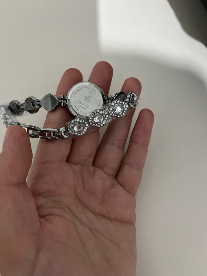 Gümüş Renk Taş Detaylı Kadın Kol Saati - Görsel 4