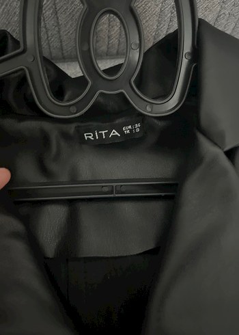 Kemerli, Uzun Kesim Siyah Deri Kadın Jile Elbise - Görsel 4