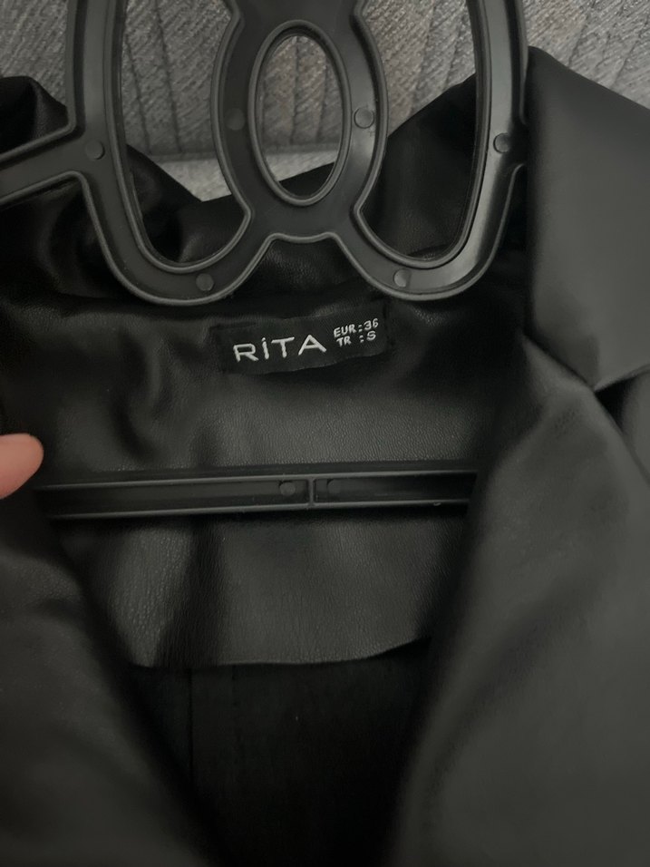 Kemerli, Uzun Kesim Siyah Deri Kadın Jile Elbise - Görsel 4