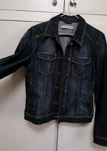 Zara Düğmeli lacivert Kadın Kot Ceket #zara