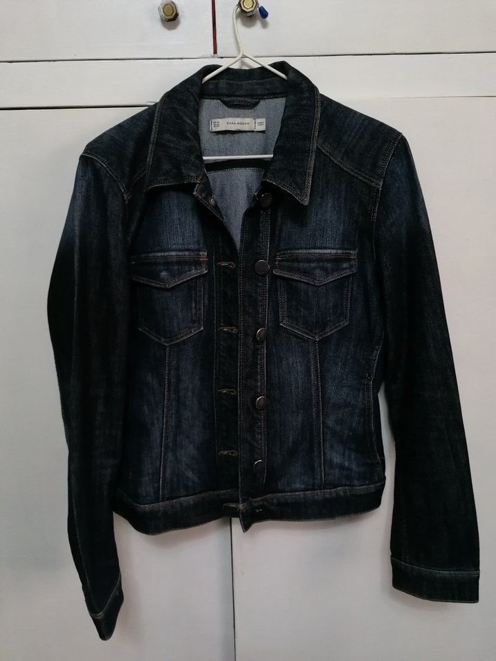 Zara Düğmeli lacivert Kadın Kot Ceket #zara - Görsel 3