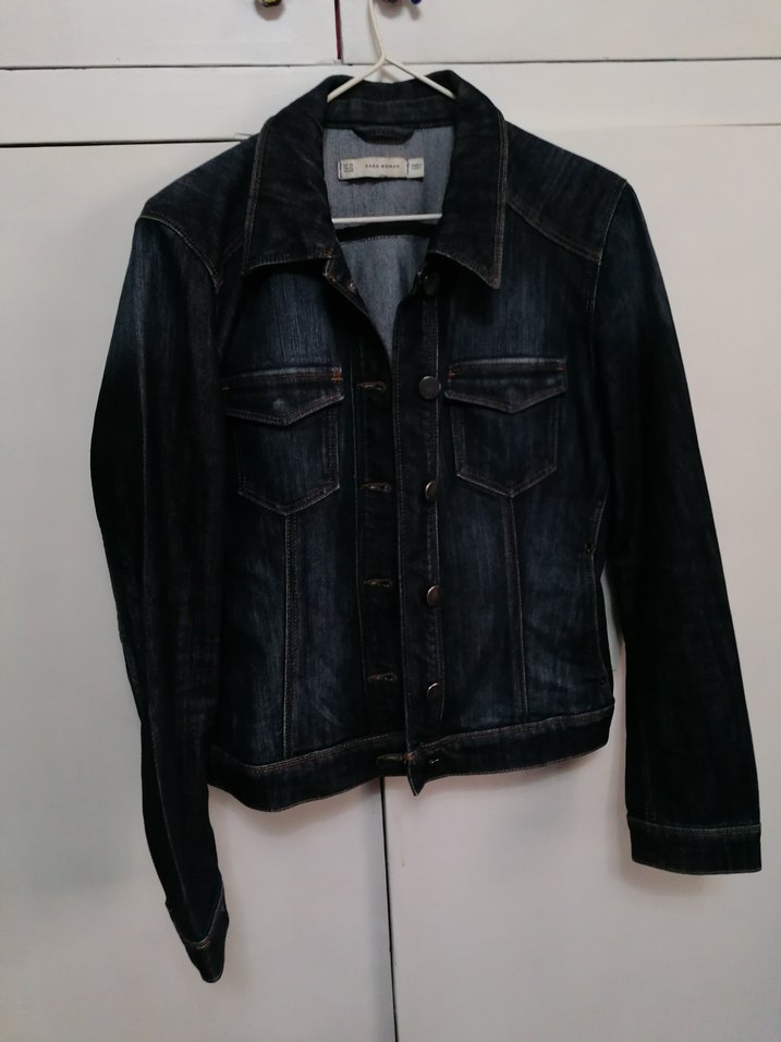 Zara Düğmeli lacivert Kadın Kot Ceket #zara - Görsel 2