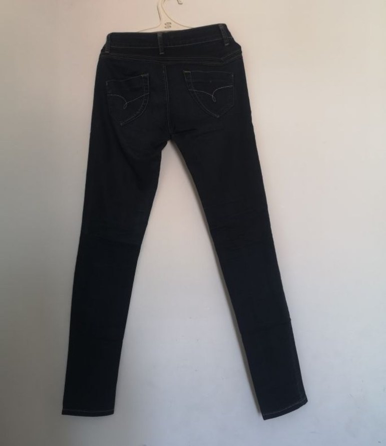 Siyah Dar Kesim Kadın Midi Kot Pantolon - Görsel 2