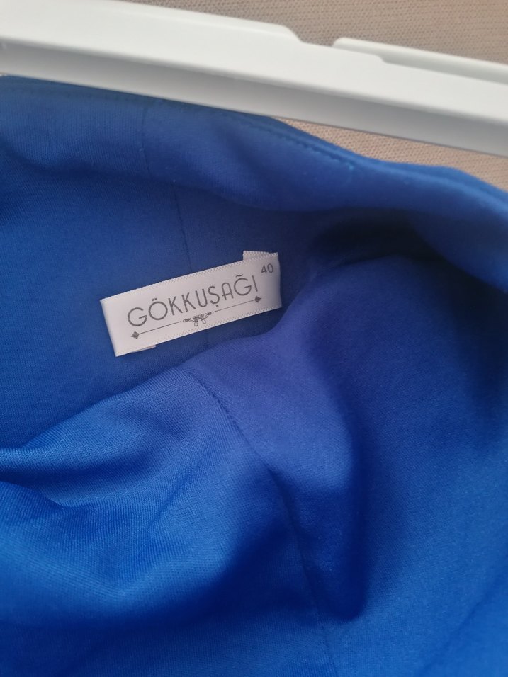 Kadın Lacivert Straplez Uzun Abiye Elbise - Görsel 4