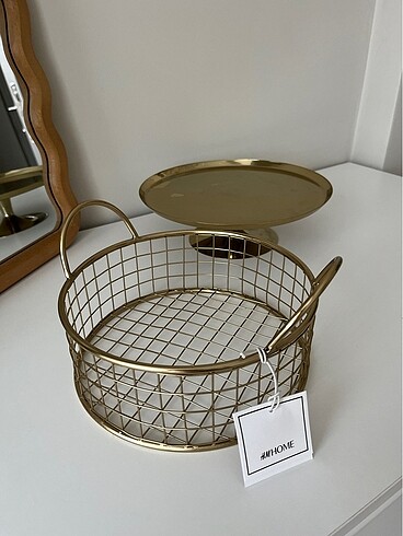 H&M home Gold Ekmek Sepeti