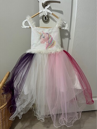 Kız çocuk Unicorn Abiye