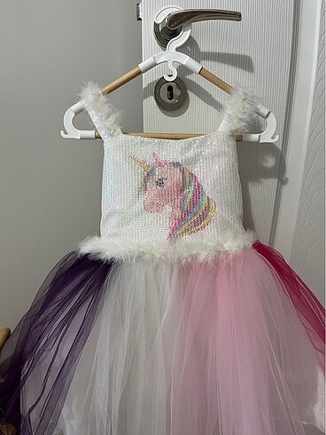 Tasarımcı Kız çocuk Unicorn Abiye