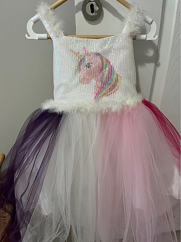 6 Yaş Beden Kız çocuk Unicorn Abiye