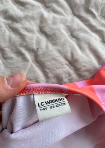 Pembe Çizgili Kız Çocuk Mayo - Görsel 3