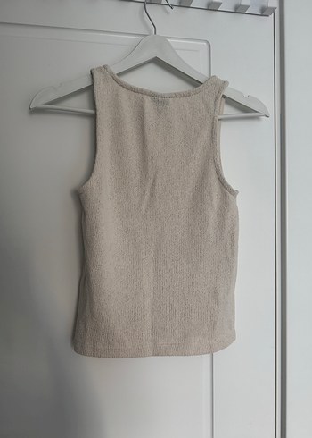 xs Beden Loft Bej Keten Kolsuz Mini Atlet