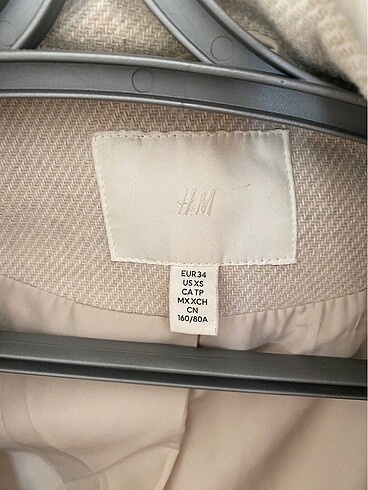 xs Beden H&M bej palto