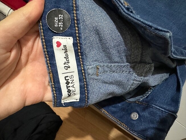 xs Beden Koton ispanyol paça jean