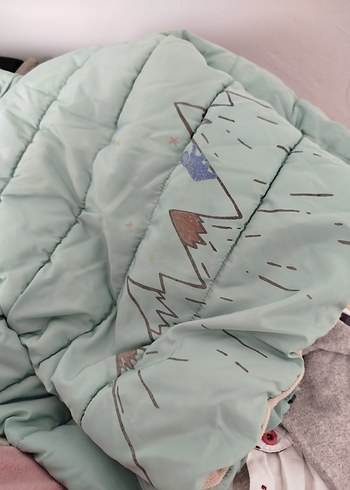 Turkuaz Kapüşonlu mont - Görsel 4