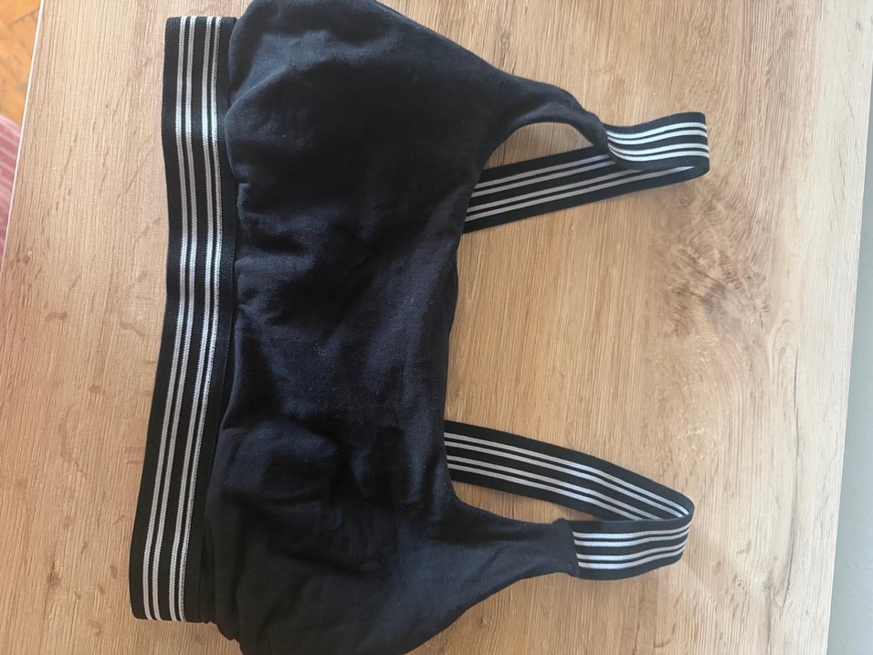 Siyah Spor Sütyeni Çizgili Askılı - Görsel 3