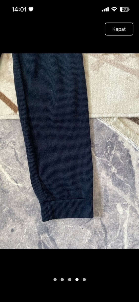 Erkek Siyah Bol Kesim Eşofman Altı - Görsel 3