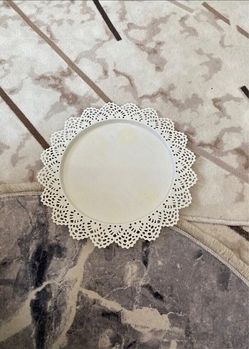 Nakışlı Beyaz Bohem Tabak - Görsel 2