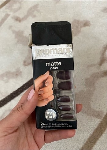 Mat Bej Takma Tırnak Seti 24'lü - Görsel 2